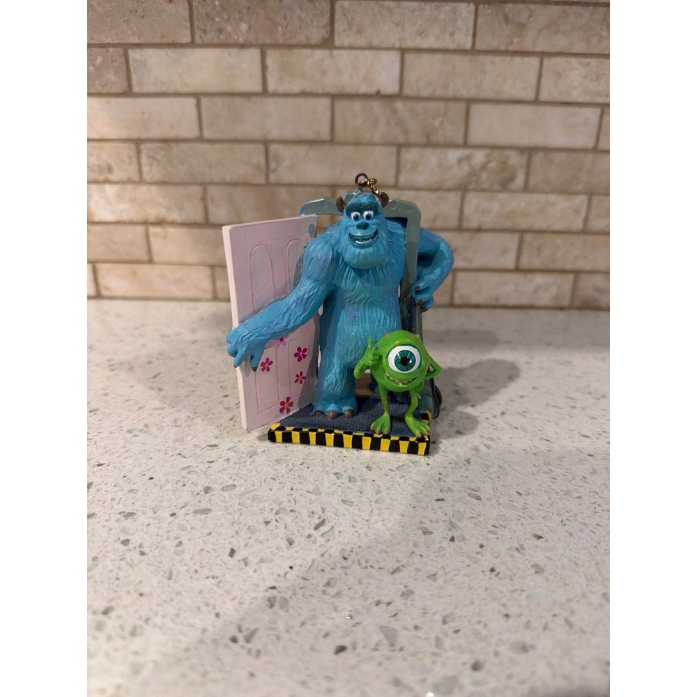 Disney Store 2014 Monsters Inc Mike Wazowski Sulley Boo Door Sketchbook Ornament